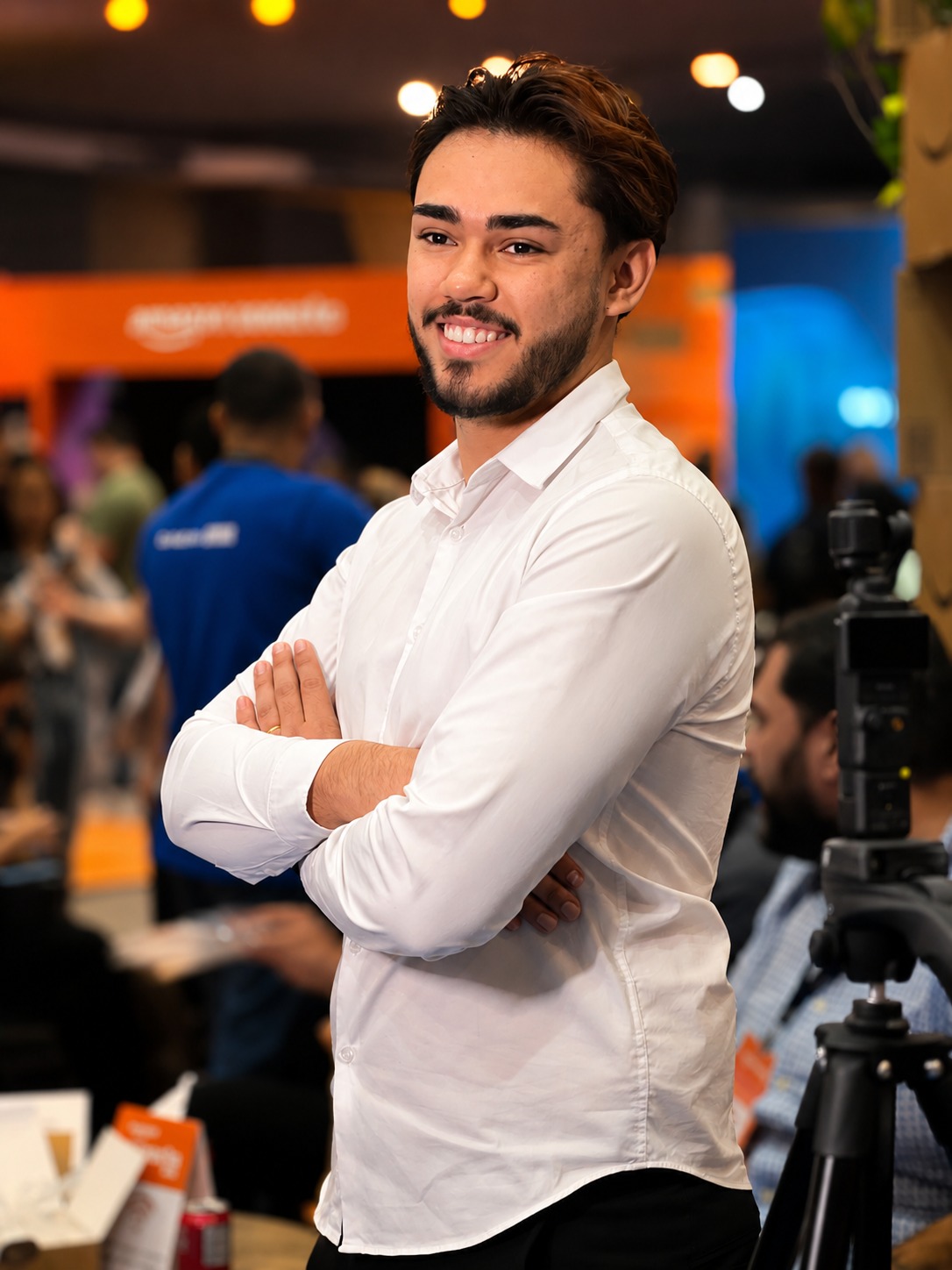Matheus Rodrigues, fundador da Selleredge, em um evento do setor de e-commerce